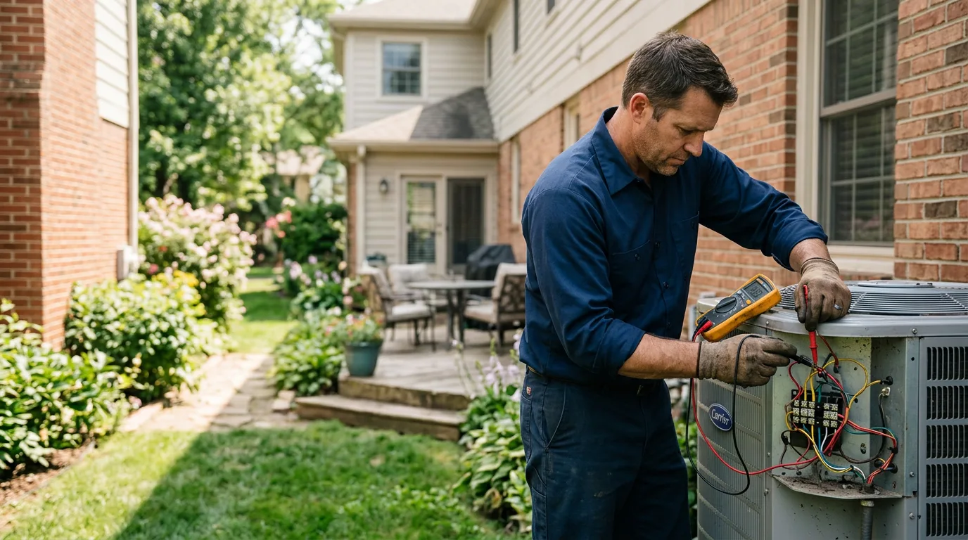 HVAC technician working near Douglas, MA